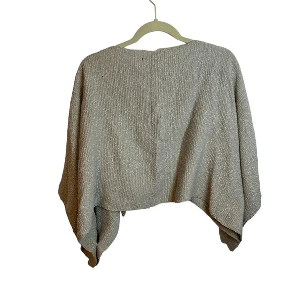 NWT VOZ TEXTURED COTTON TAUPE BOLERO - Picture 5 of 7
